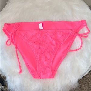 Victoria’s Secret neon floral pink bikini bottom